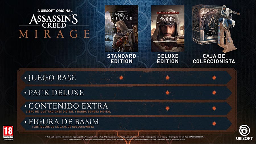 Ediciones de AC Mirage anunciadas en el Ubisoft Forward